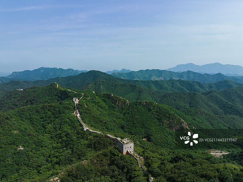 中国万里长城原貌图片素材