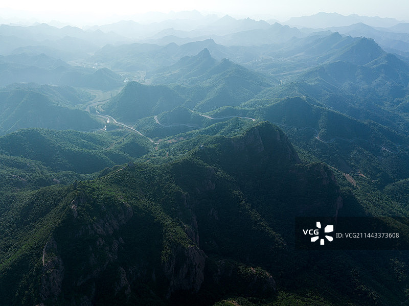 中国万里长城原貌图片素材