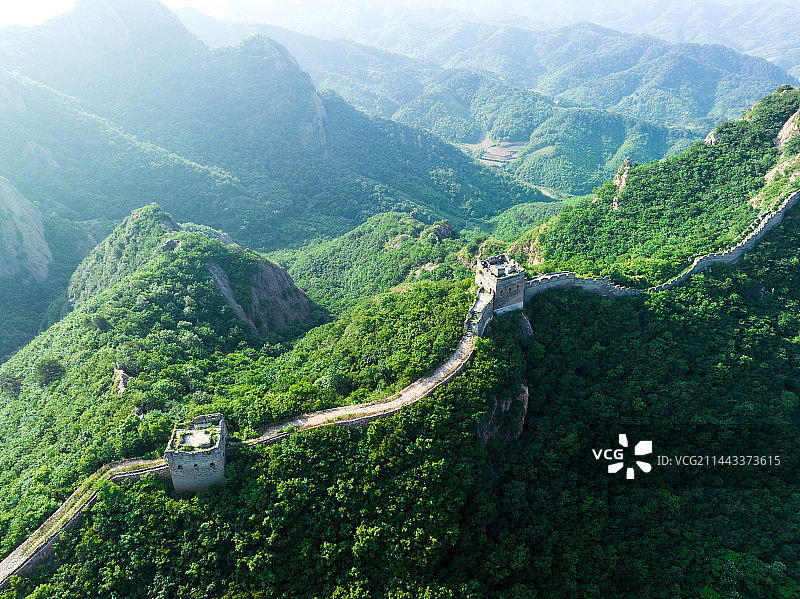 中国万里长城原貌图片素材