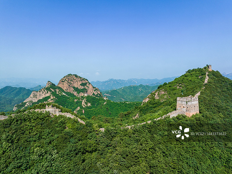 中国万里长城原貌图片素材