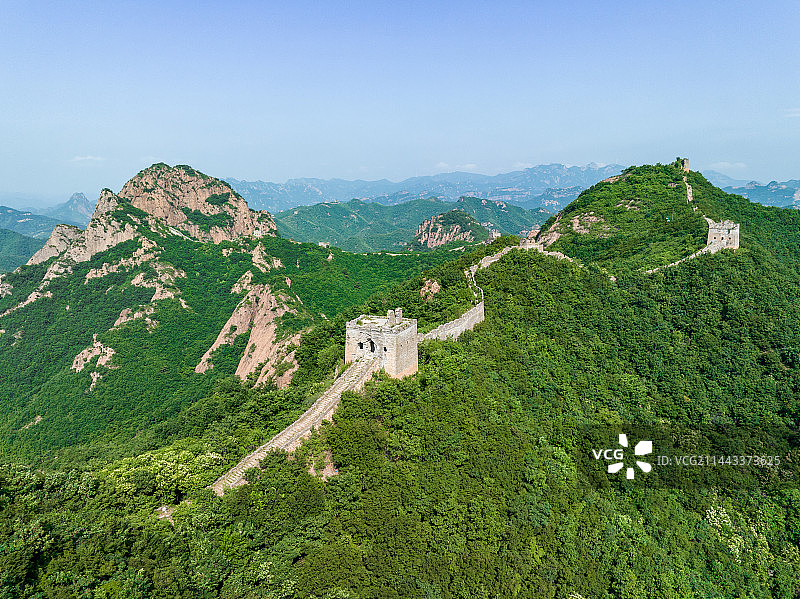 中国万里长城原貌图片素材