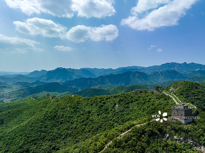 中国万里长城原貌图片素材