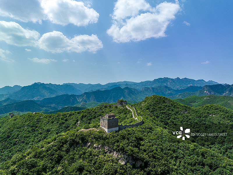 中国万里长城原貌图片素材