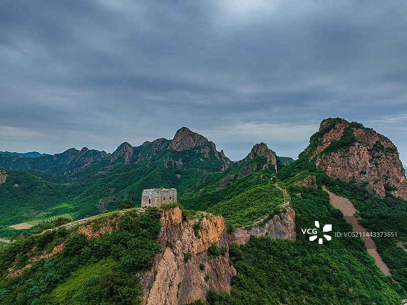 中国万里长城原貌图片素材