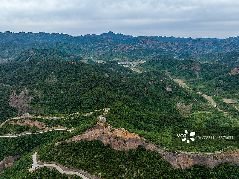中国万里长城原貌图片素材