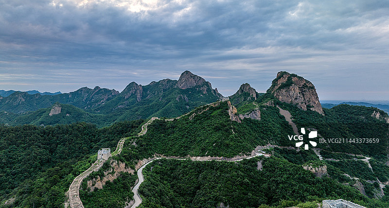 中国万里长城原貌图片素材