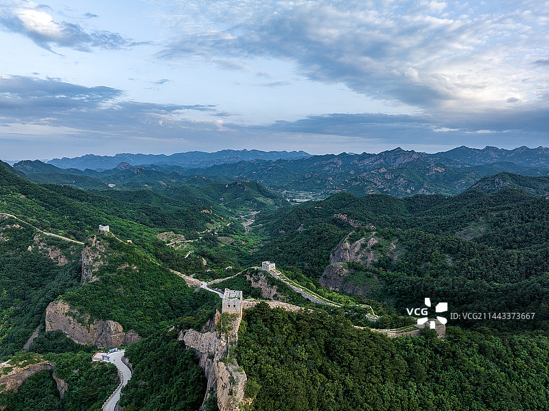 中国万里长城原貌图片素材