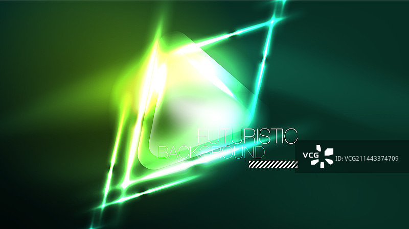 数字霓虹灯抽象背景三角形和图片素材