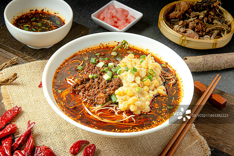 重庆豌豆杂酱面图片素材