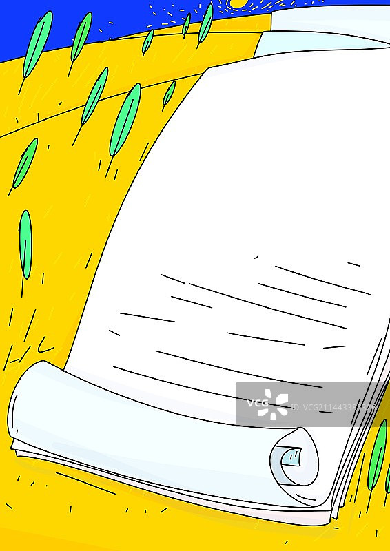 文艺清新卡通漫画插图背景设计素材图片素材