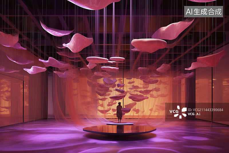 【AI数字艺术】艺术装置展览图片素材