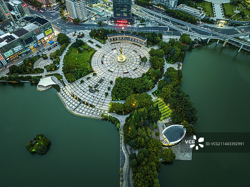 航拍安徽省芜湖市镜湖区风光图片素材