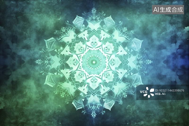【AI数字艺术】雪花插画图片素材