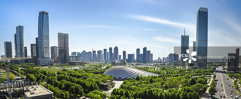 天津滨海新区全景图片素材