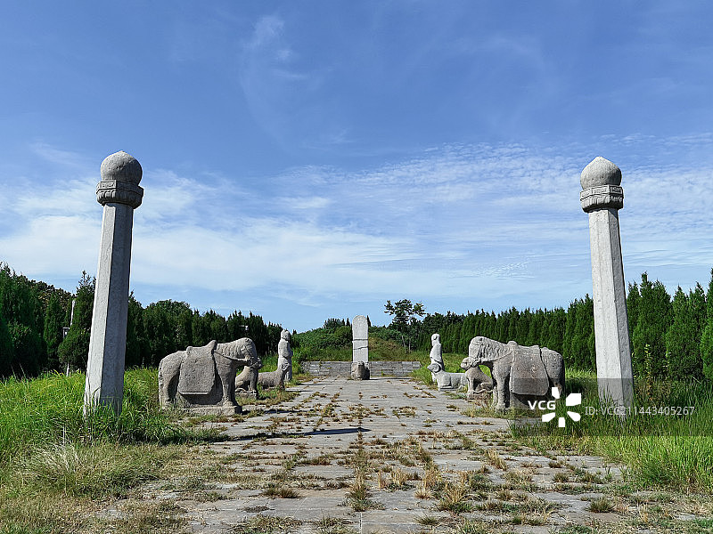 安徽省蚌埠市五河县，化明塘严氏墓图片素材