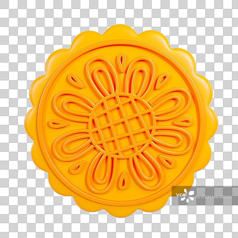 C4D立体中秋节月饼元素图片素材