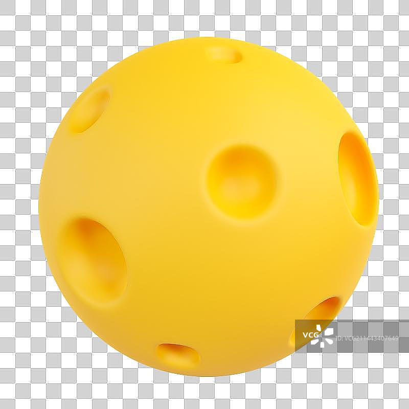 C4D立体黄色的月亮元素图片素材