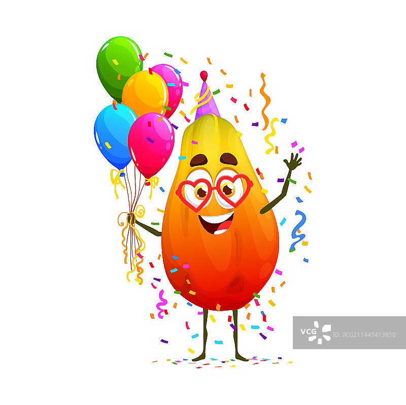 卡通木瓜生日节日形象图片素材