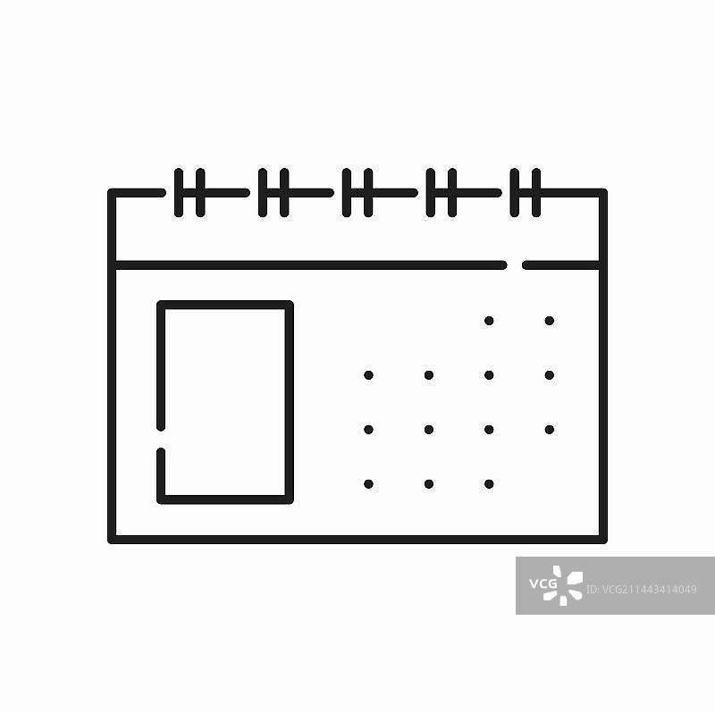 螺旋装订日历记事本活页纸图片素材
