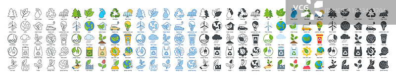 150个生态与环境图标符号图片素材