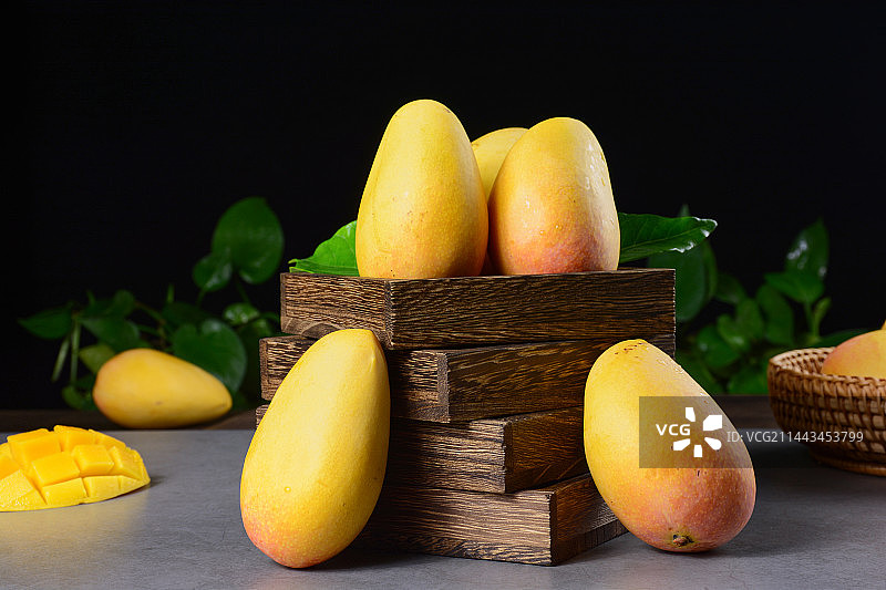 新鲜水果芒果图片素材