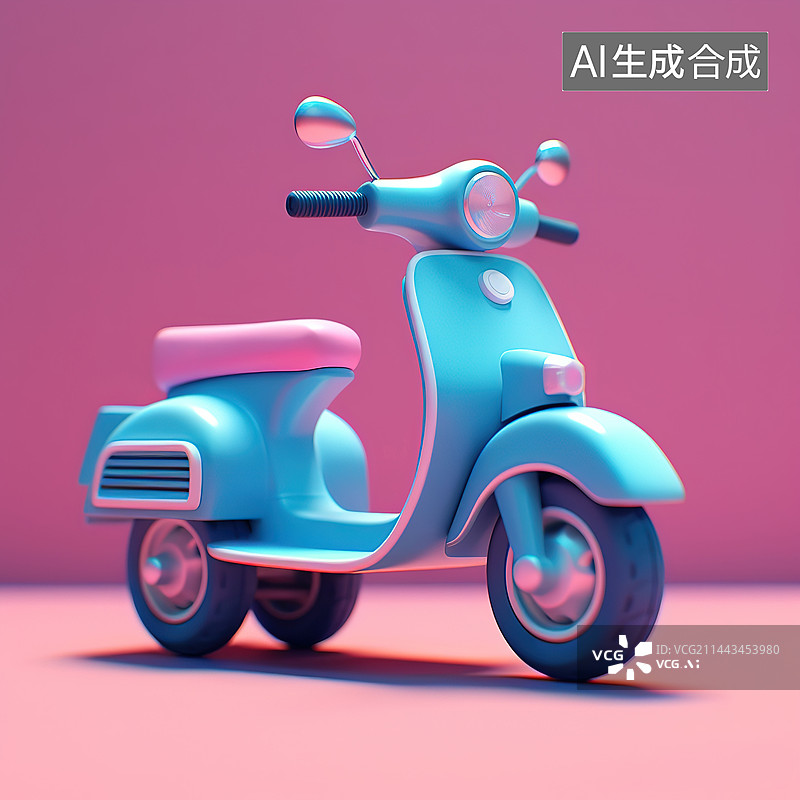 【AI数字艺术】粉红色背景下的玩具特写镜头图片素材