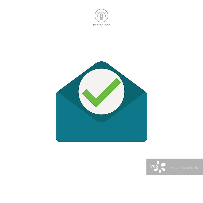 邮件图标上的勾选符号模板图片素材