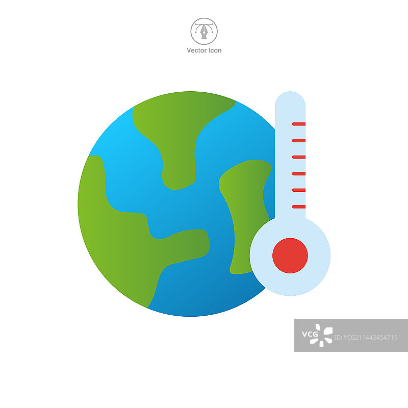 全球变暖温度图标符号图片素材