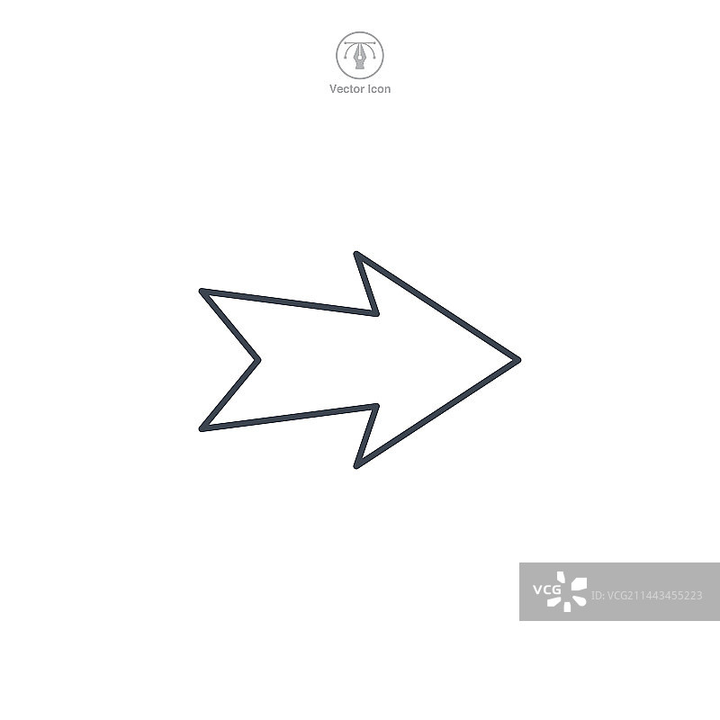 用于图形的向右箭头图标符号模板图片素材