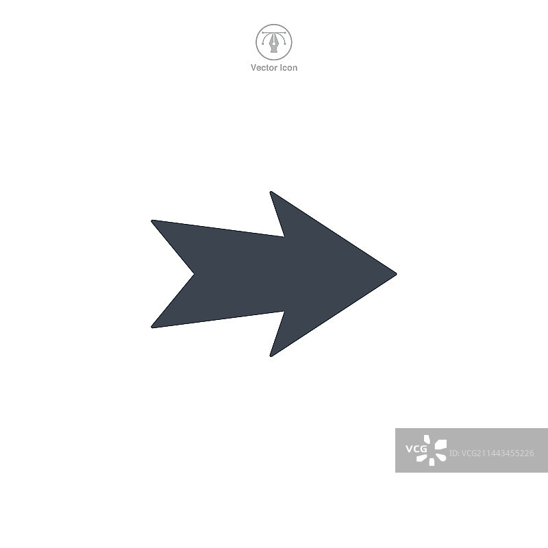 用于图形的向右箭头图标符号模板图片素材