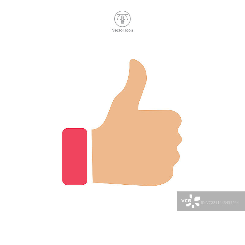 用于图形设计的点赞图标符号模板图片素材