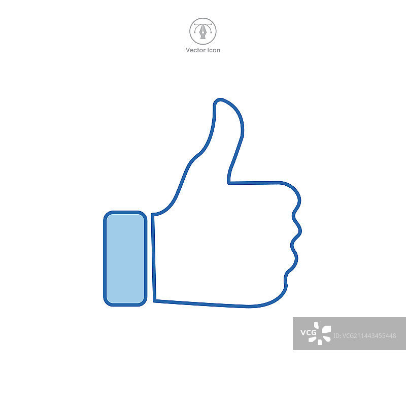 用于图形设计的点赞图标符号模板图片素材
