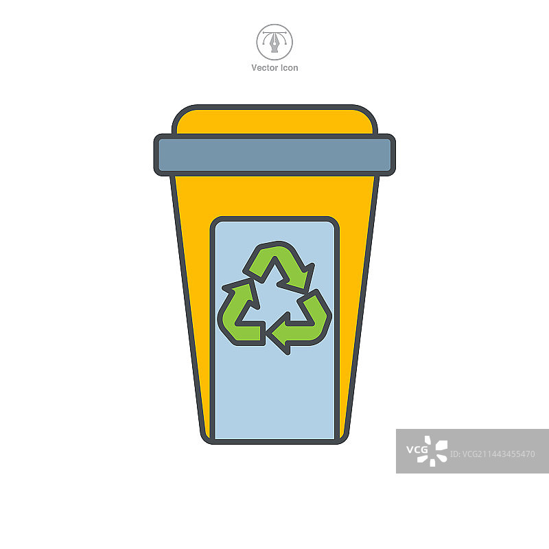 图形垃圾桶图标符号模板图片素材