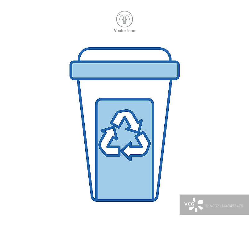 图形垃圾桶图标符号模板图片素材