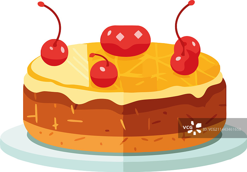 盘子里可爱卡通造型的手工甜蛋糕图片素材