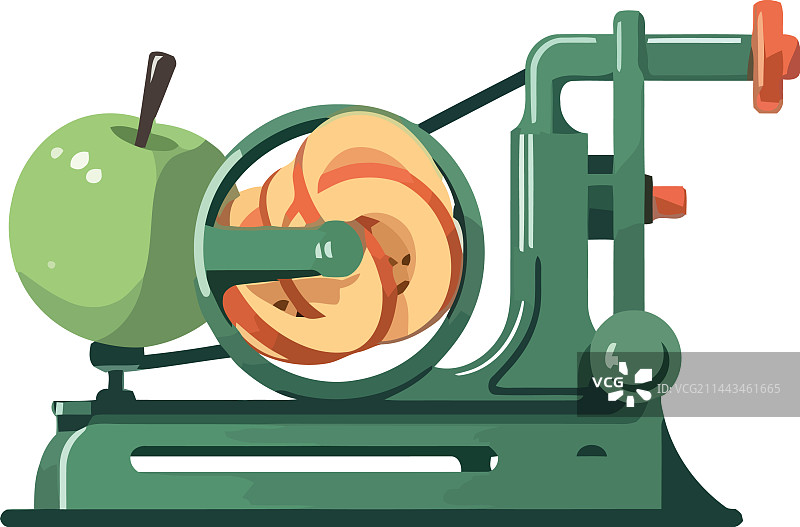 削皮器中的苹果图片素材