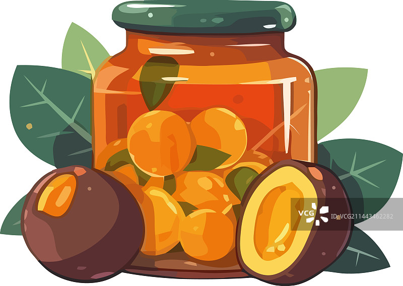 罐装新鲜有机水果蜜饯图片素材