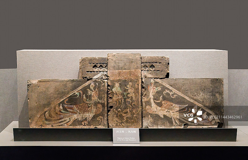 洛阳，中国汉代古墓壁画，伏羲女娲西王母图片素材