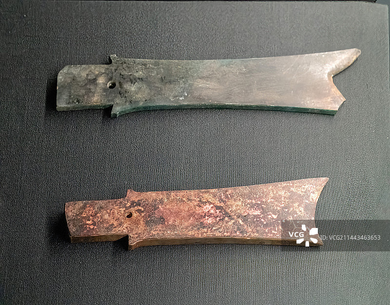 新石器时代石峁文化，玉璋，牙璋图片素材