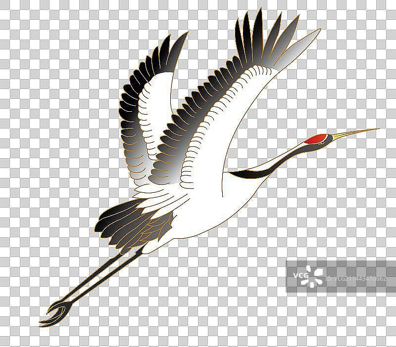 新国风细腻的仙鹤飞行上天姿势图片素材