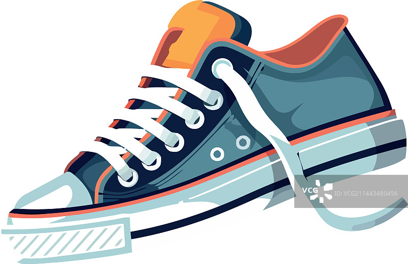 蓝色运动鞋时尚图片素材