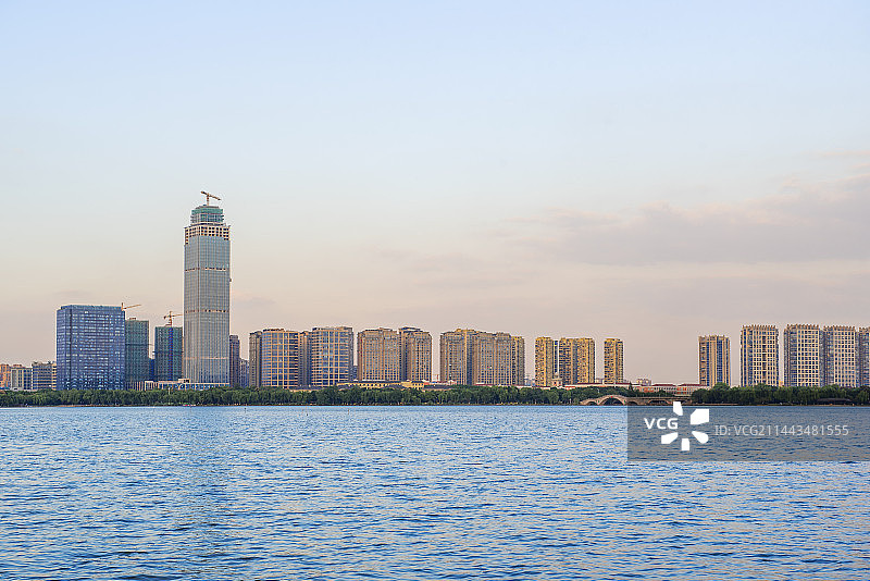绍兴瓜渚湖风景 城市风光图片素材