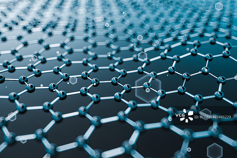 微观蜂窝状石墨烯 碳原子图片素材