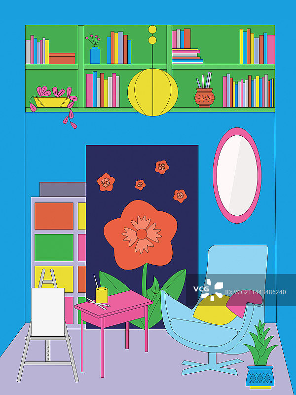 客厅一角图片素材