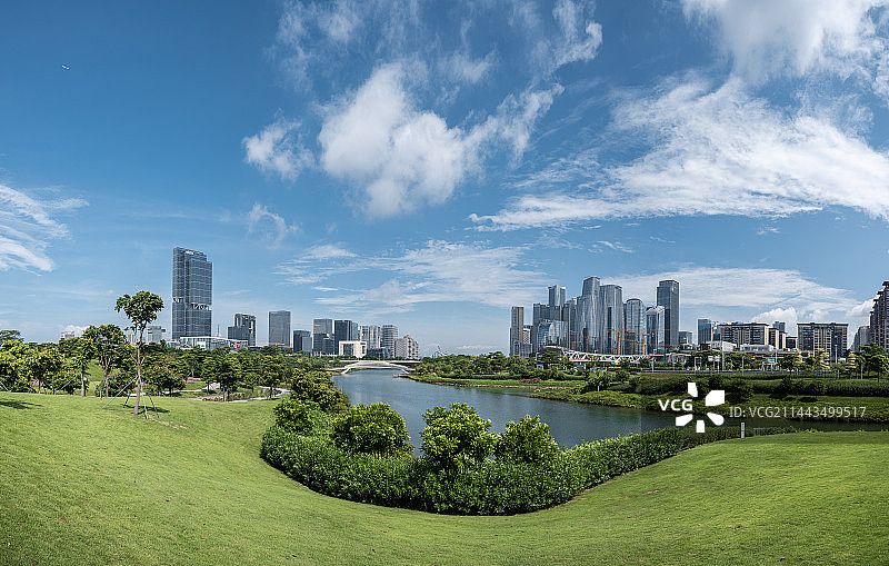 深圳前海桂湾公园全景图图片素材