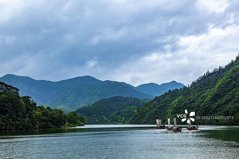 瓯江帆影图片素材