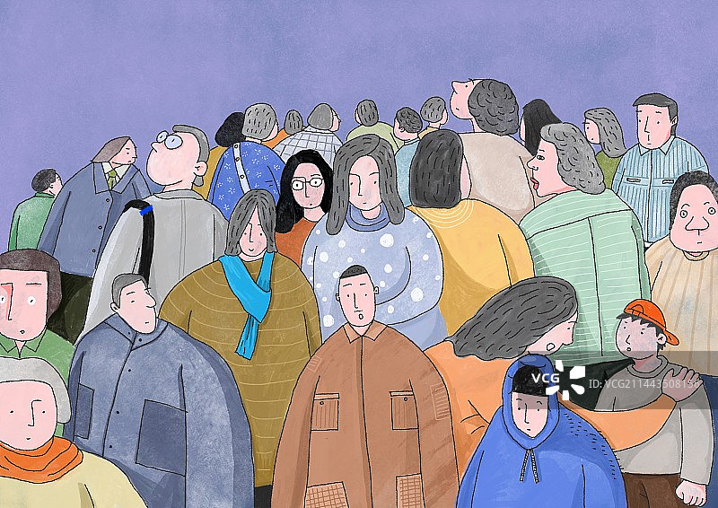 插画：人群图片素材