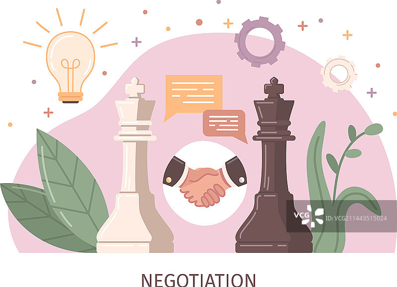 冲突解决扁平图片素材