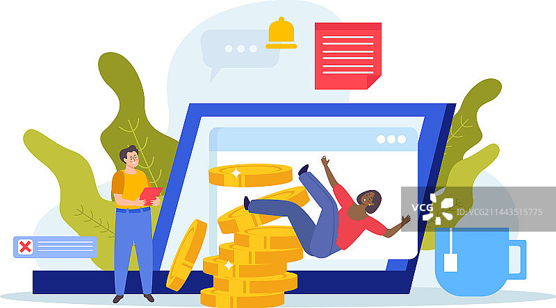 金融下跌图标背景图片素材