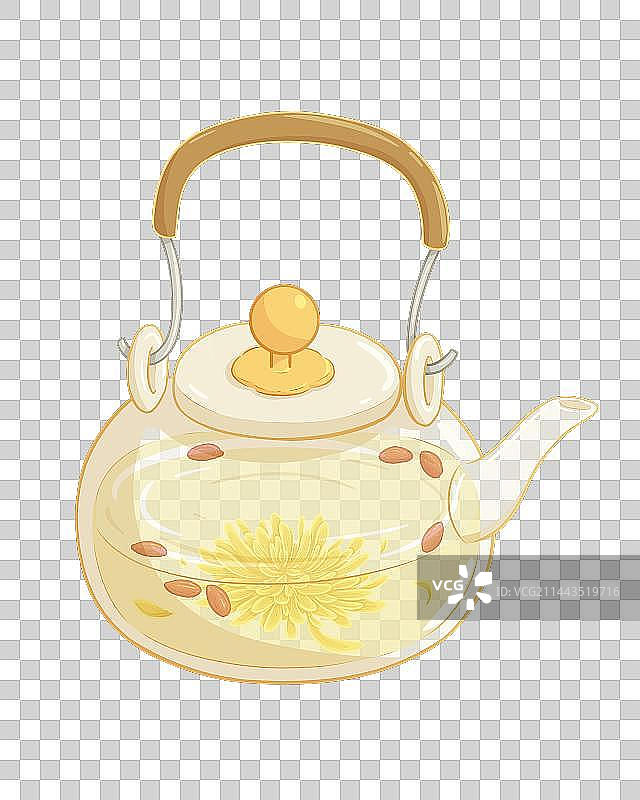 一壶菊花枸杞茶图片素材